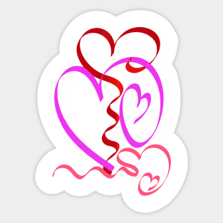 happy valentines heart for women and girlfriend Sticker